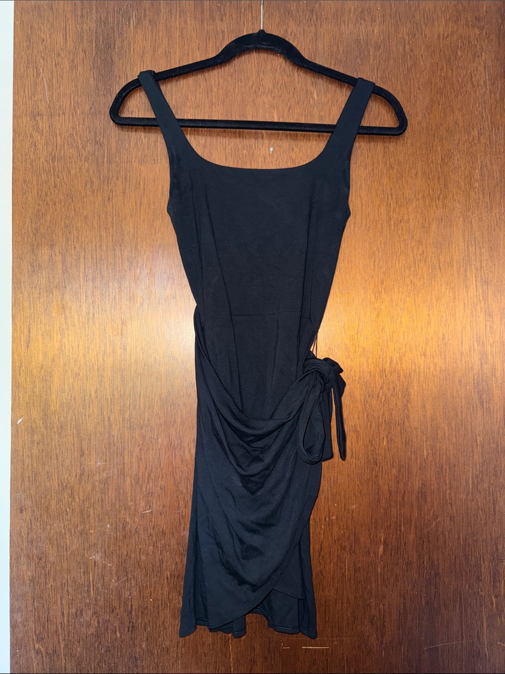 Aritzia Wilfred Black Mini Dress with Side Tie Women’s XS